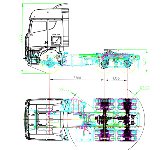 XE ĐẦU KÉO FAW JH6 460HP – CẦU DẦU