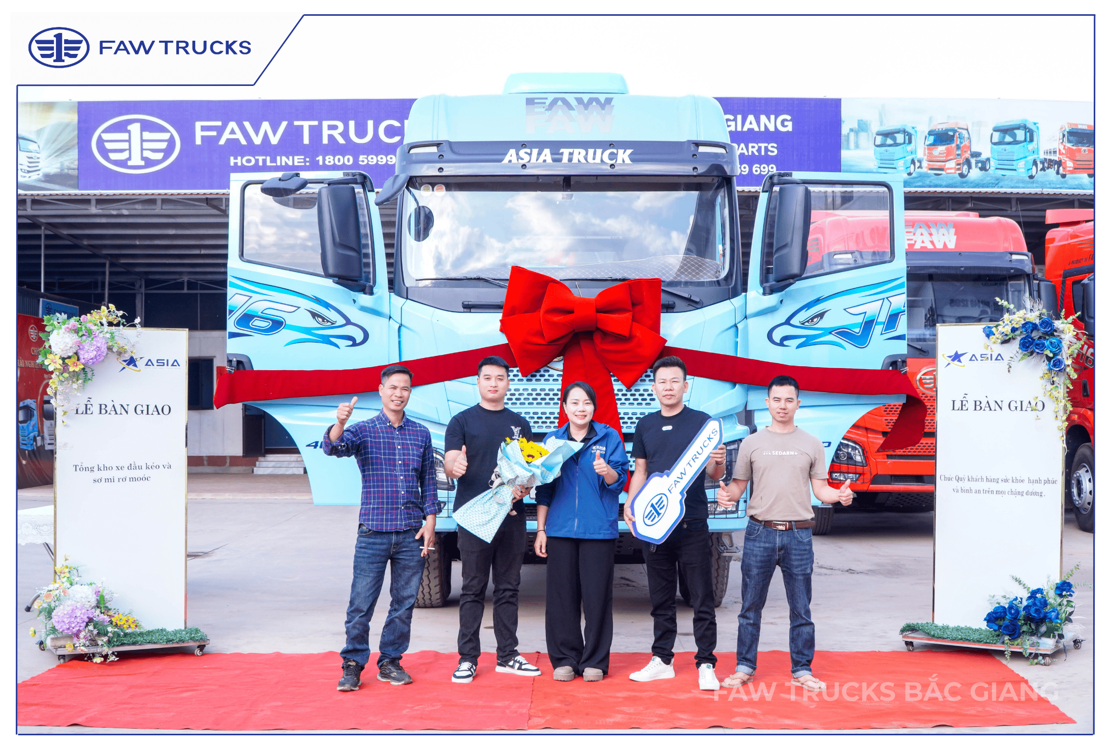  MÙNG 1 ĐẦU THÁNG – FAW TRUCKS BẮC GIANG BÀN GIAO XE, MỞ LỐI HANH THÔNG 
